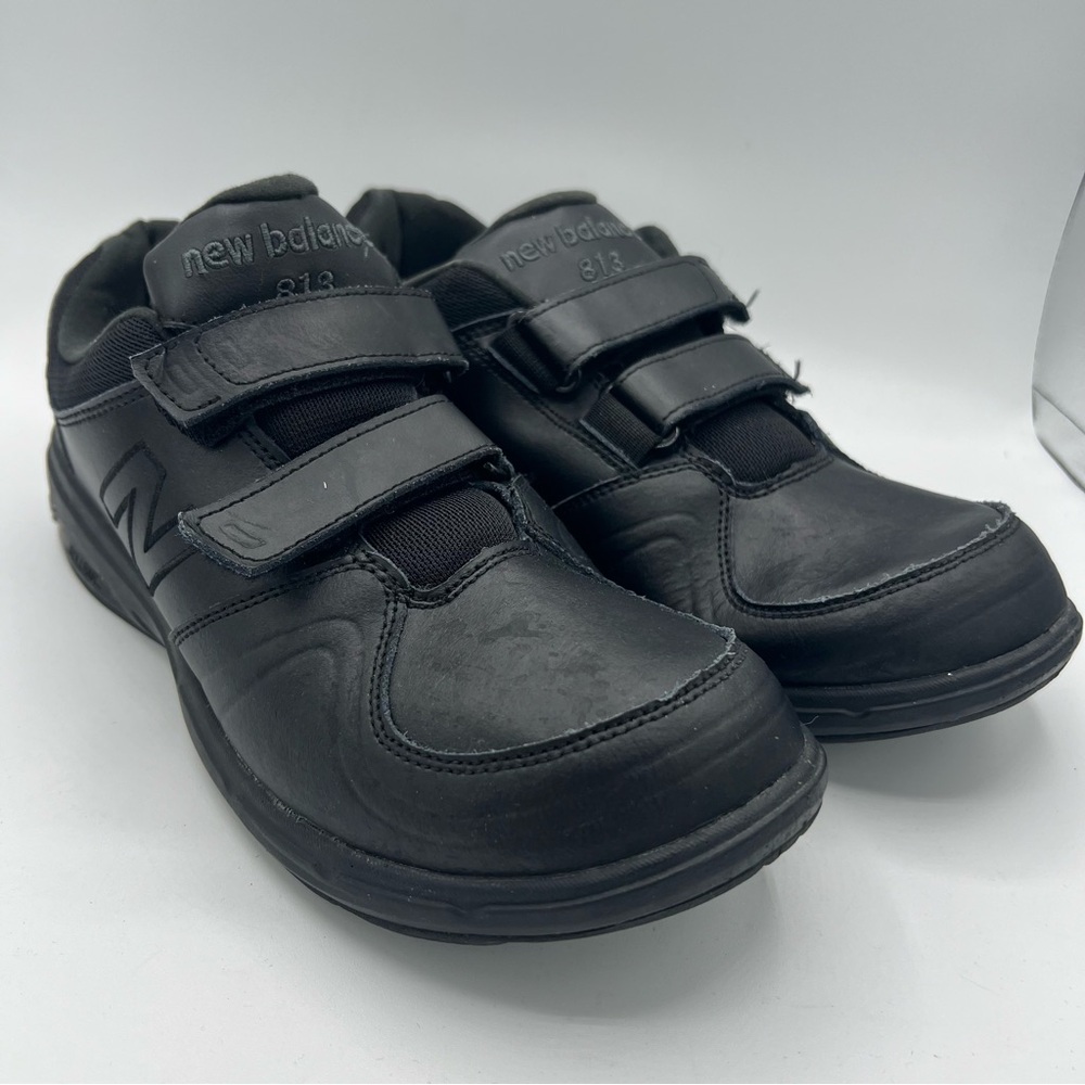 New Balance 813 Men’s Leather Athletic Walking Shoes‎ Size 10.5 D Black GUC